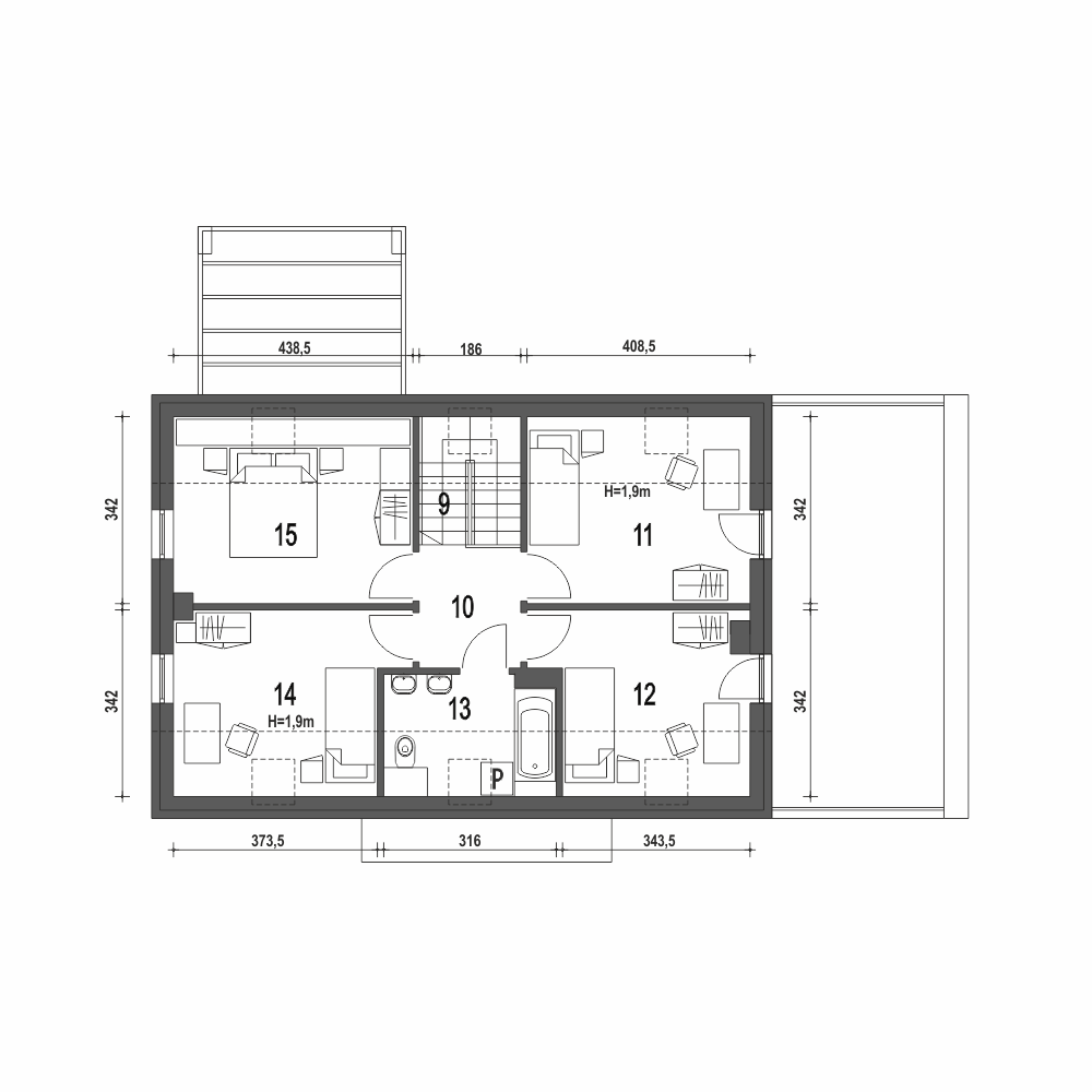 Eco 5 z garażem 1-st. [A] - miniatura 9