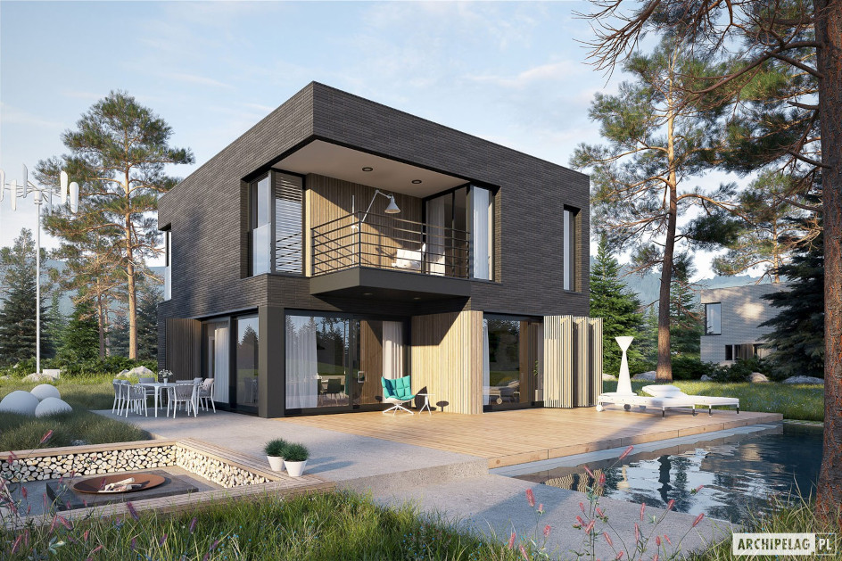 Budowa domu EX 2 (wersja A) (odbicie lustrzane) z New-House