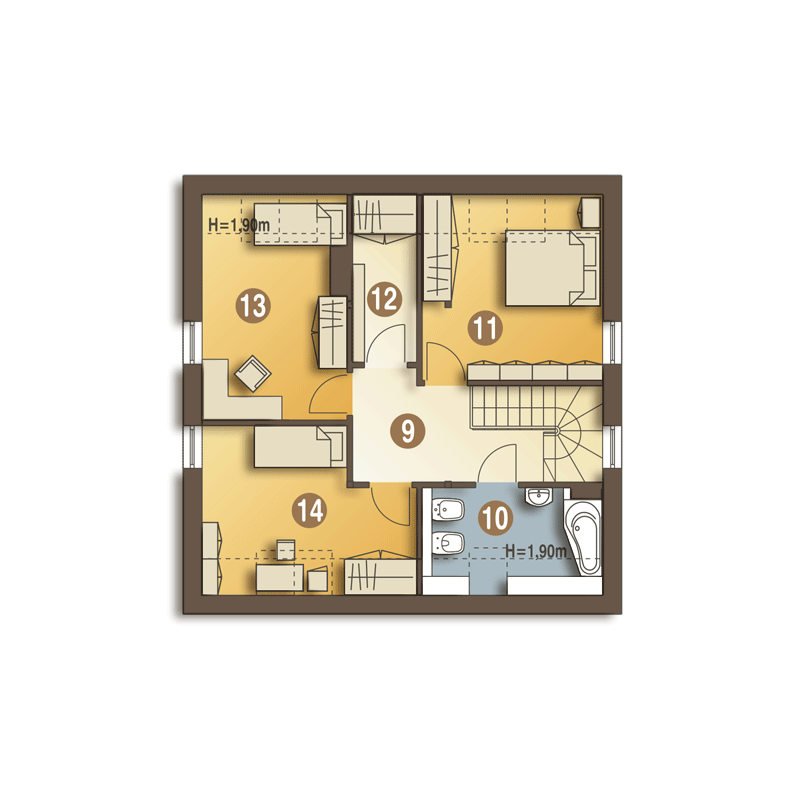 Szczęśliwa z garażem 1-st. [A] (odbicie lustrzane) - miniatura 10