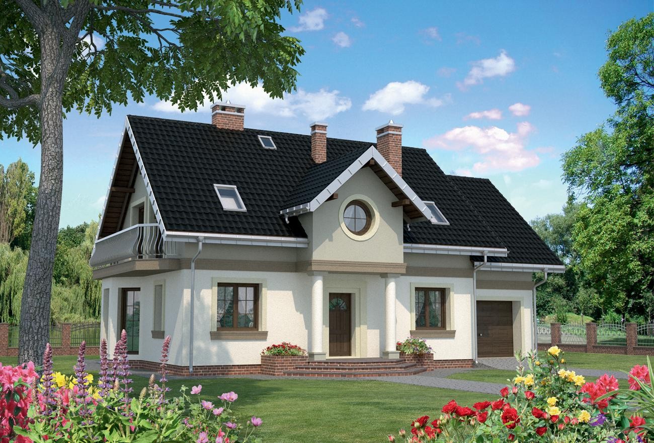 budowa domu Klara Rex Mobil (odbicie lustrzane) - New-House