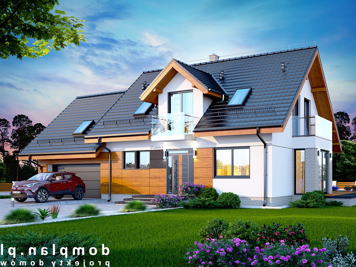 budowa domu ALANDRA 2M Z WYKUSZEM (Odbicie lustrzane) - New-House