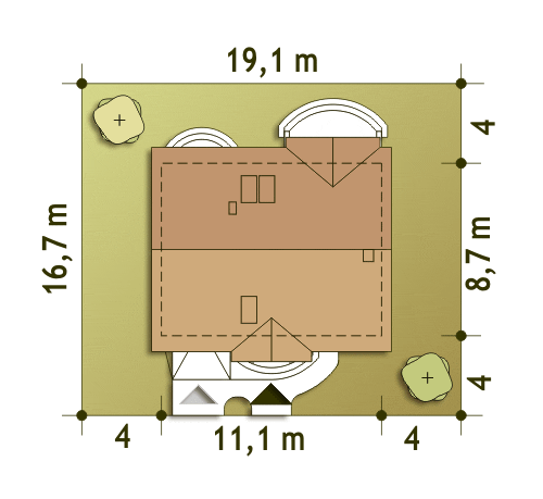 Inka z garażem 1-st. [A] (odbicie lustrzane) - miniatura 10