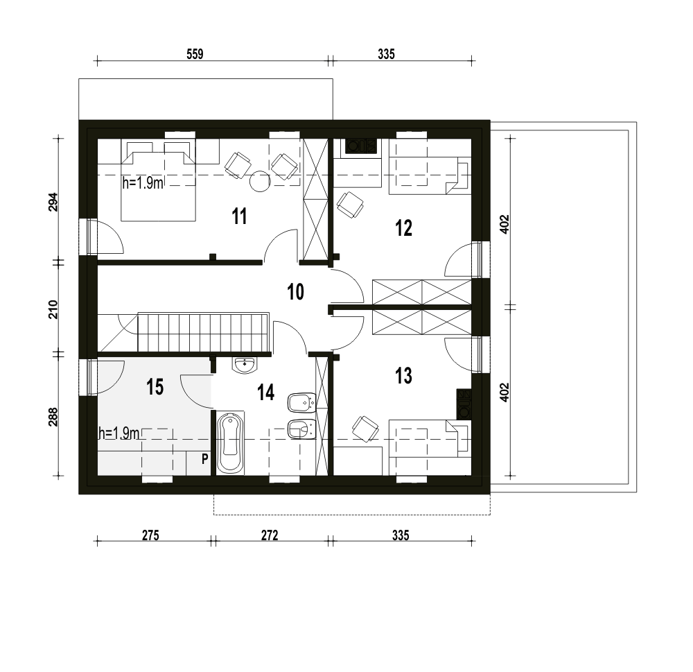 Sosnówka z garażem 1-st. [A] - miniatura 9