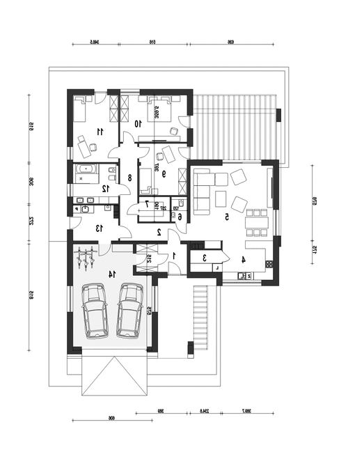 Kasjan z garażem 2-st. [A] (odbcie lustrzane) - miniatura 10