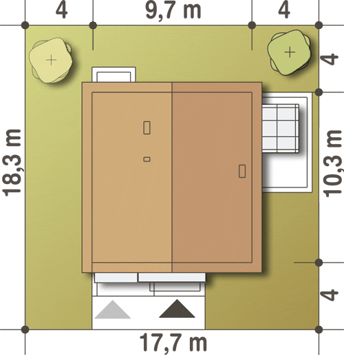 Jarząbek z garażem 1-st. [A] (odbicie lustrzane) - miniatura 10