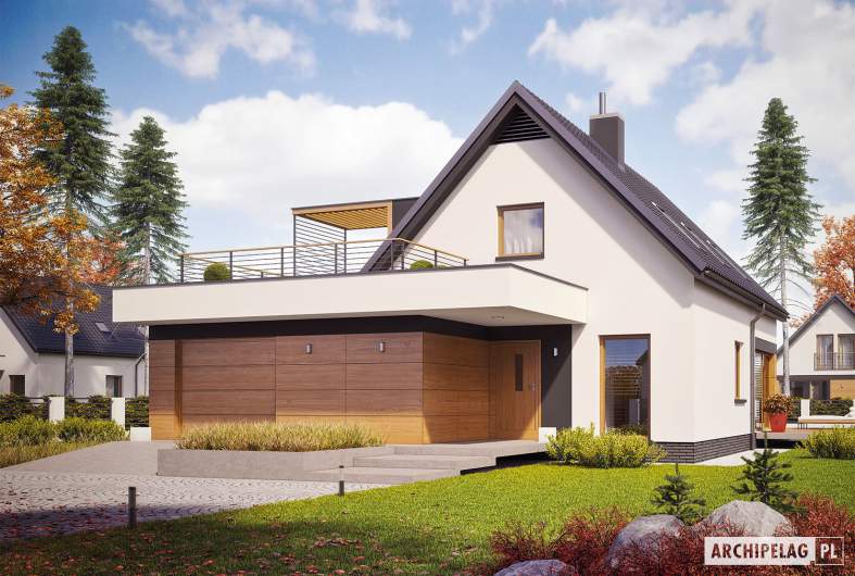 budowa domu E13 G1 ENERGO PLUS (odbicie lustrzane) - New-House