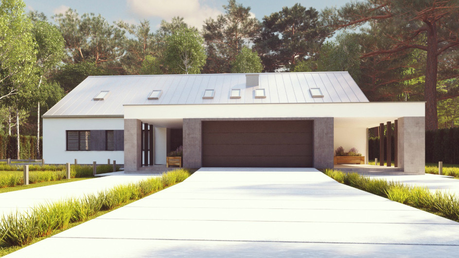 Budowa domu uA122 (odbicie lustrzane) z New-House