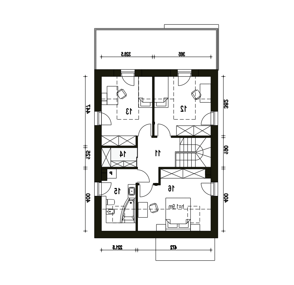 Makolągwa z garażem 1-st. [A] (odbicie lustrzane) - miniatura 10