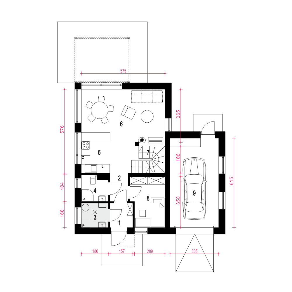 Ada z garażem 1-st. [A] - miniatura 8
