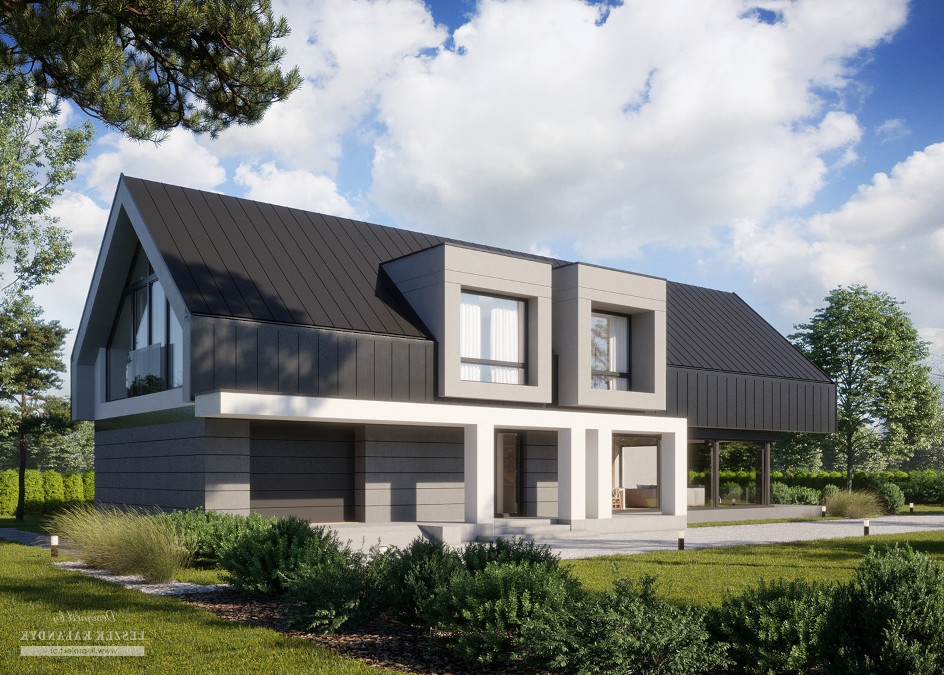 Budowa domu LK&1564 (odbicie lustrzane) z New-House