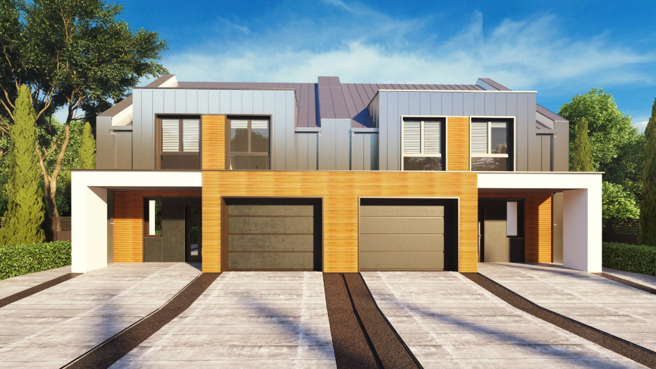 Budowa domu uA88v1 (odbicie lustrzane) z New-House