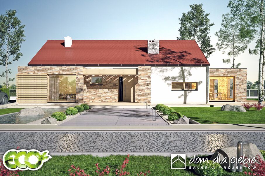 budowa domu Ślęza bez garażu [B] (odbicie lustrzane) - New-House