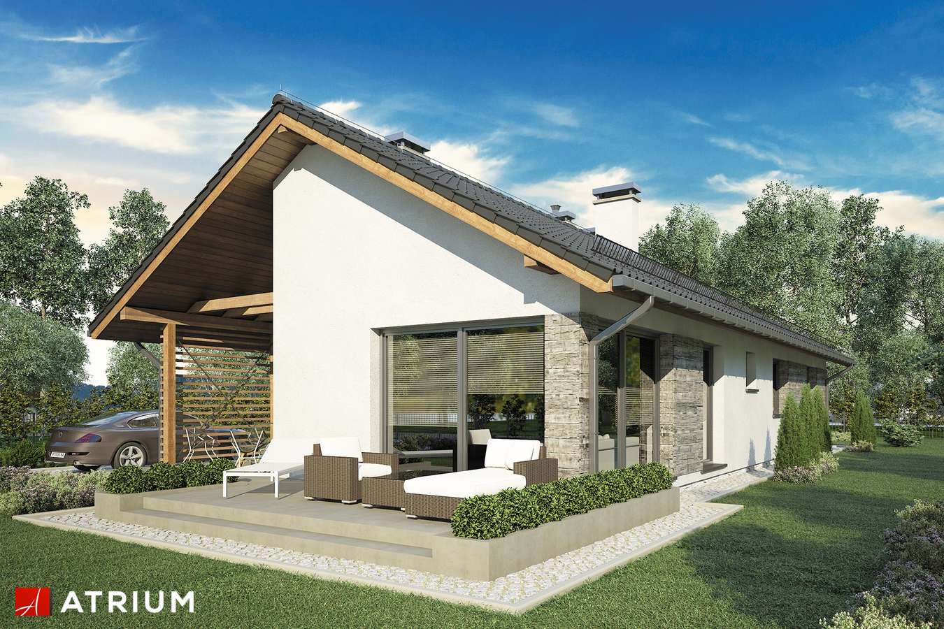 budowa domu Olimpia odbicie lustrzane - New-House