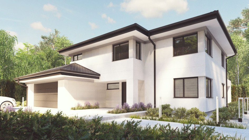Budowa domu uA124 (odbicie lustrzane) z New-House