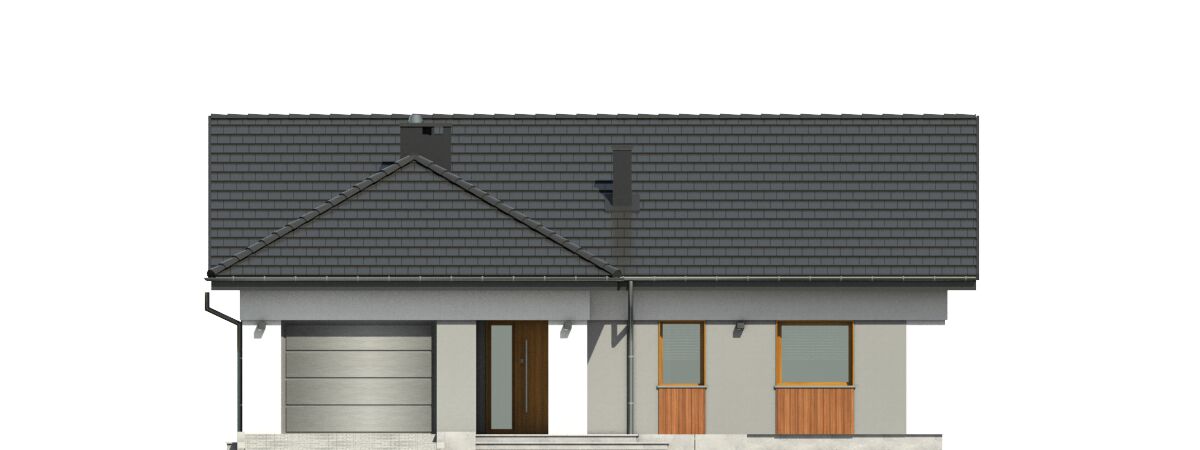 budowa domu Kaja z garażem 1-st. [A] - New-House