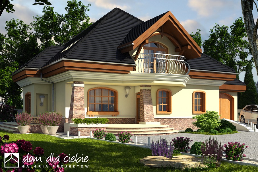 budowa domu Dzierlatka V z garażem 1-st. [A] - New-House