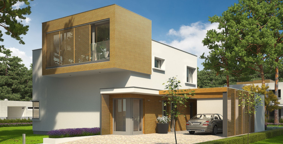budowa domu EX 10 II (z wiatą) ENERGO PLUS- New-House