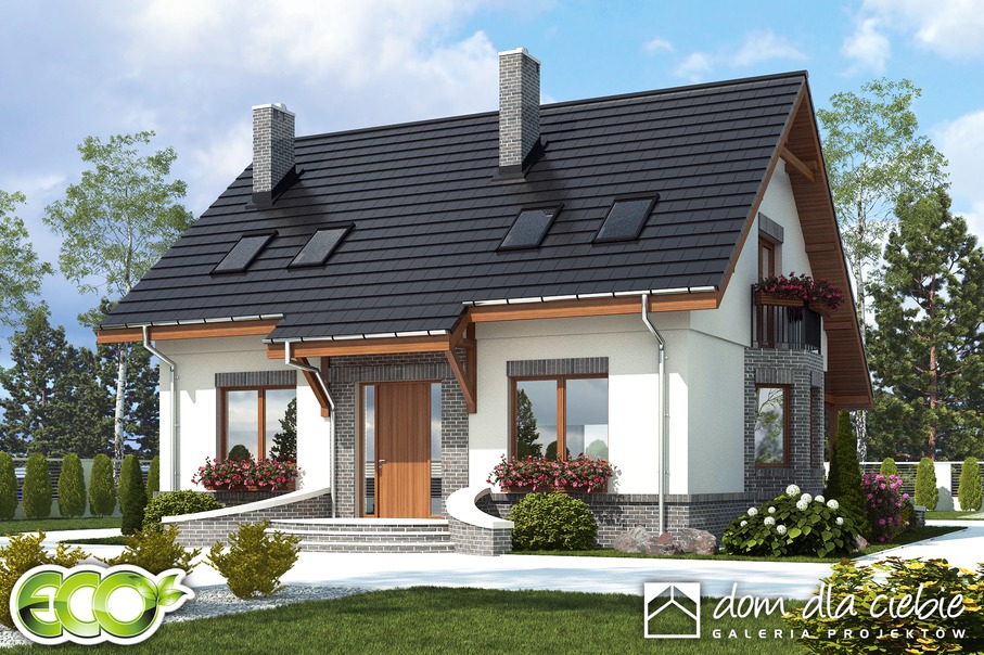budowa domu Dom Dla Ciebie 2 w2 bez garażu [B] (odbicie lustrzane) - New-House