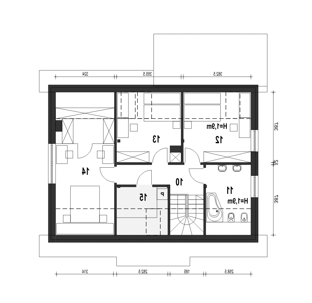 Inka IV z garażem 1-st. [A] (odbicie lustrzane) - miniatura 10
