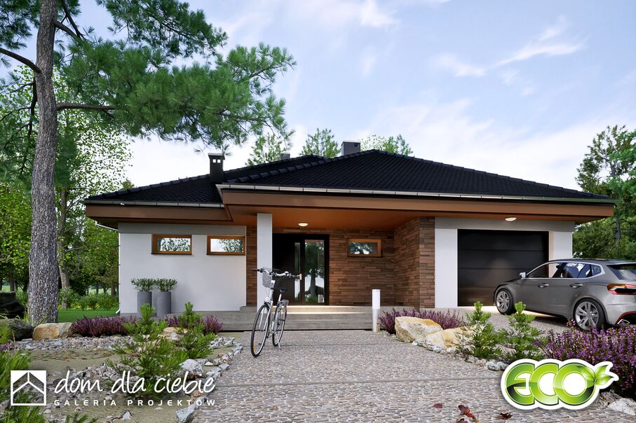 budowa domu Melisa II z garażem 1-st. [A] - New-House