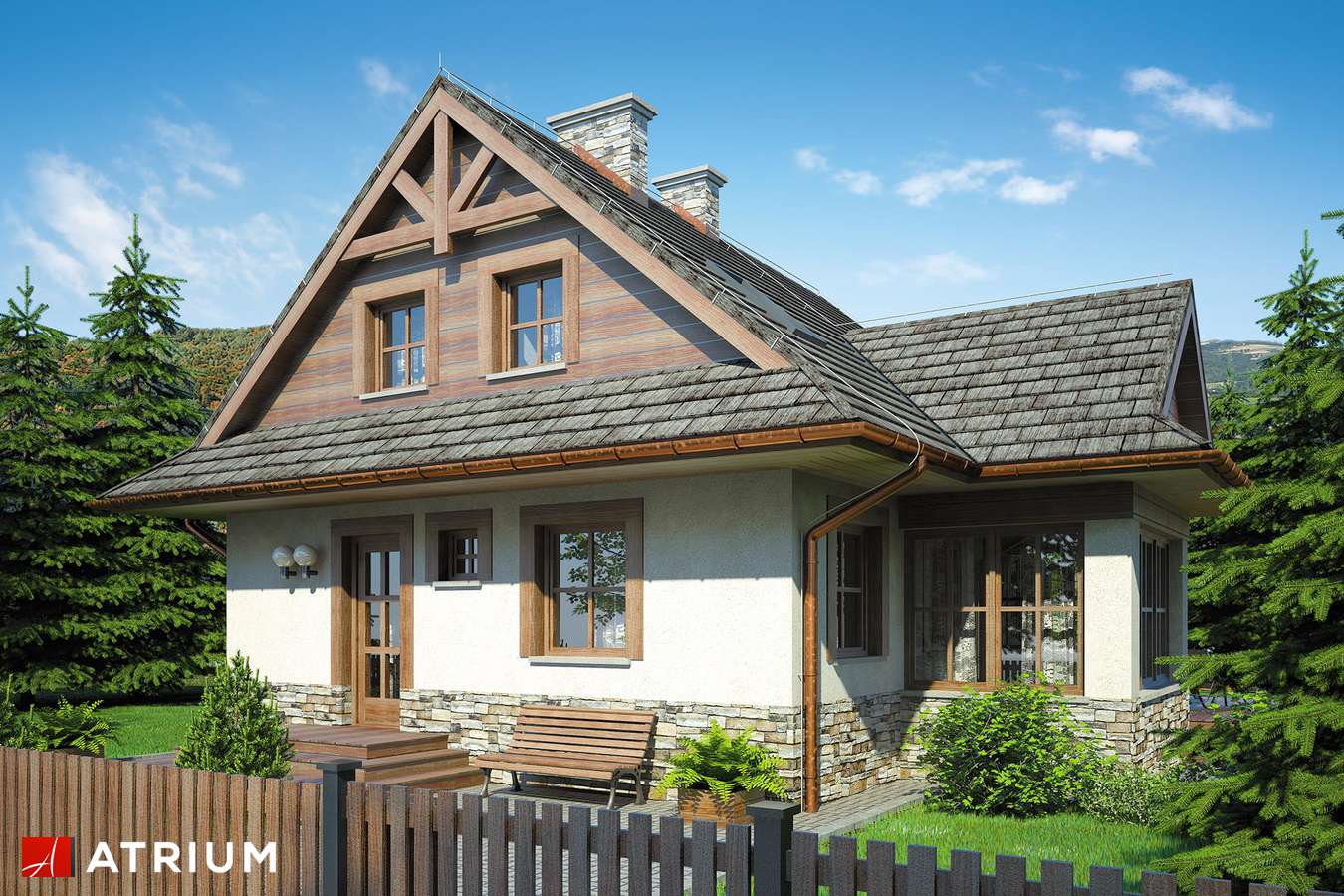 budowa domu Malinowa Chata odbicie lustrzane - New-House