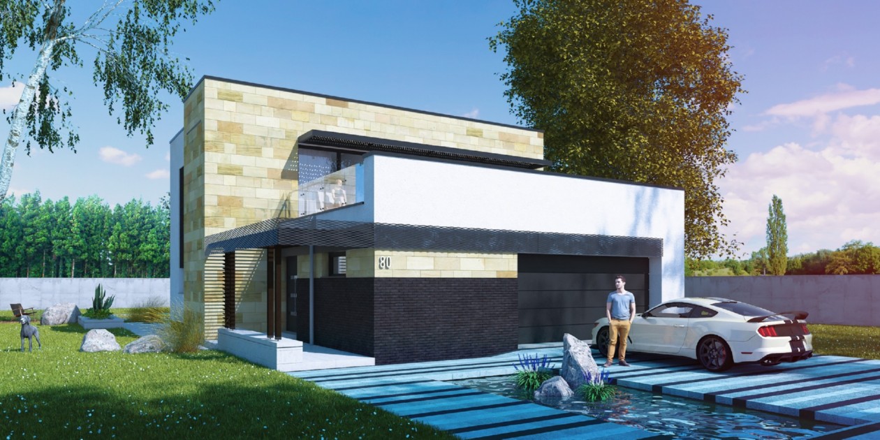 budowa domu Novellus II G2 (Odbicie lustrzane) - New-House