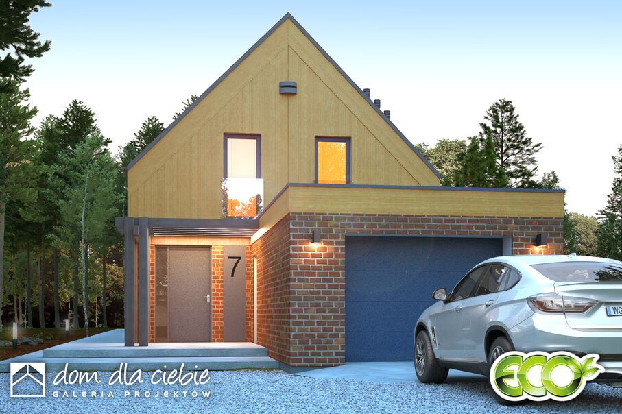 budowa domu Wygodny z garażem 1-st. [A] - New-House
