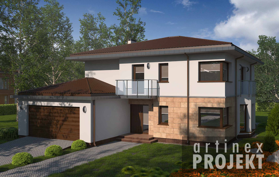 budowa domu - D109B (odbicie lustrzane) - New-House