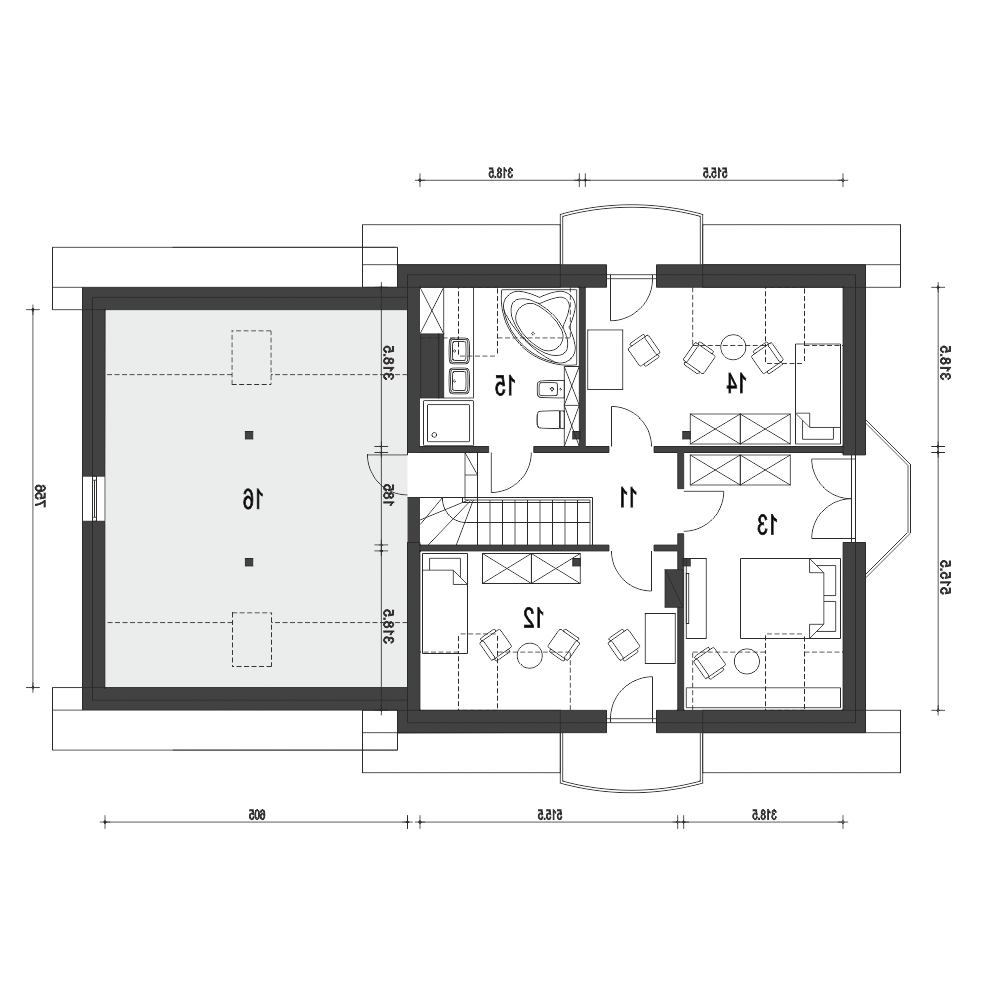 Dom Dla Ciebie 5 z garażem 2-st. [A1] (odbicie lustrzane) - miniatura 9