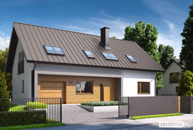 budowa domu E6 G1 ECONOMIC (wersja A) (odbicie lustrzane) - New-House