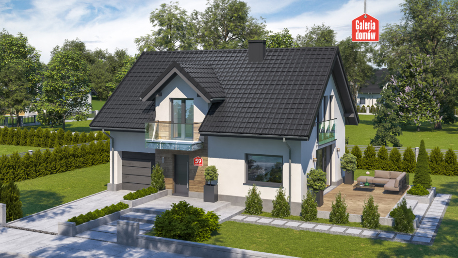 Budowa domu Dom przy Alabastrowej 59 (odbicie lustrzane) z New-House