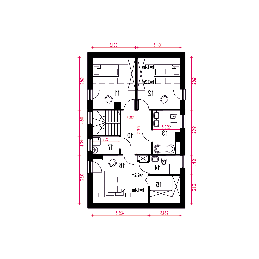 Głuszec III z garażem 1-st. [A] (odbicie lustrzane) - miniatura 9