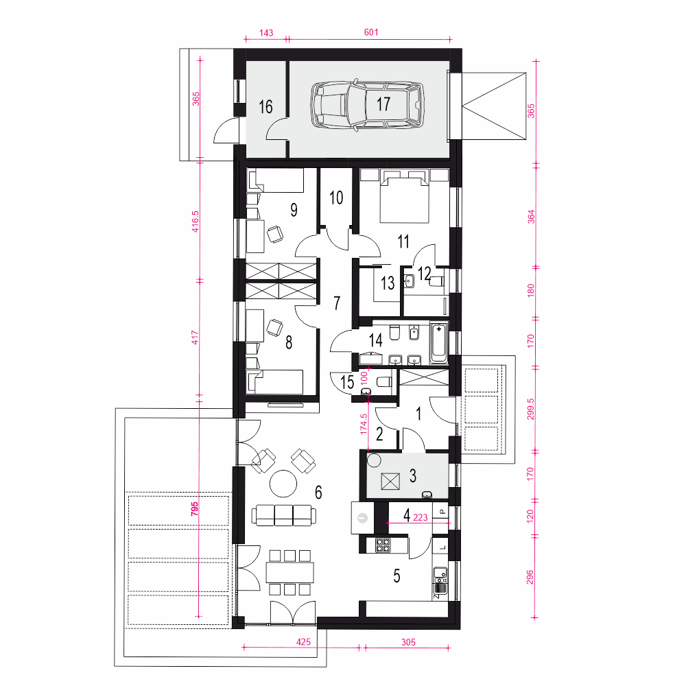 Flora z garażem 1-st. [A] - miniatura 8
