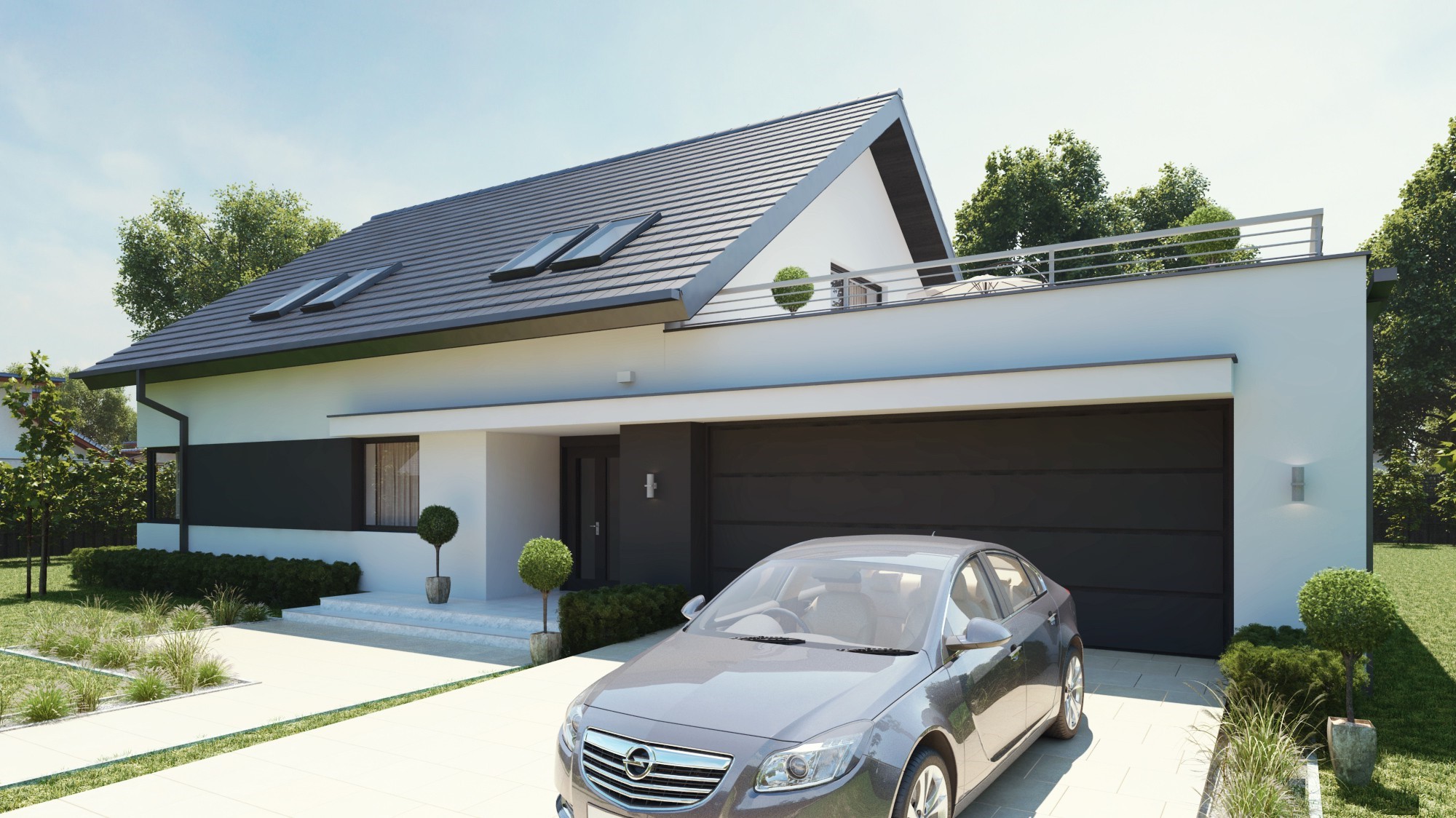 budowa domu uA14v1 (Odbicie lustrzane) - New-House