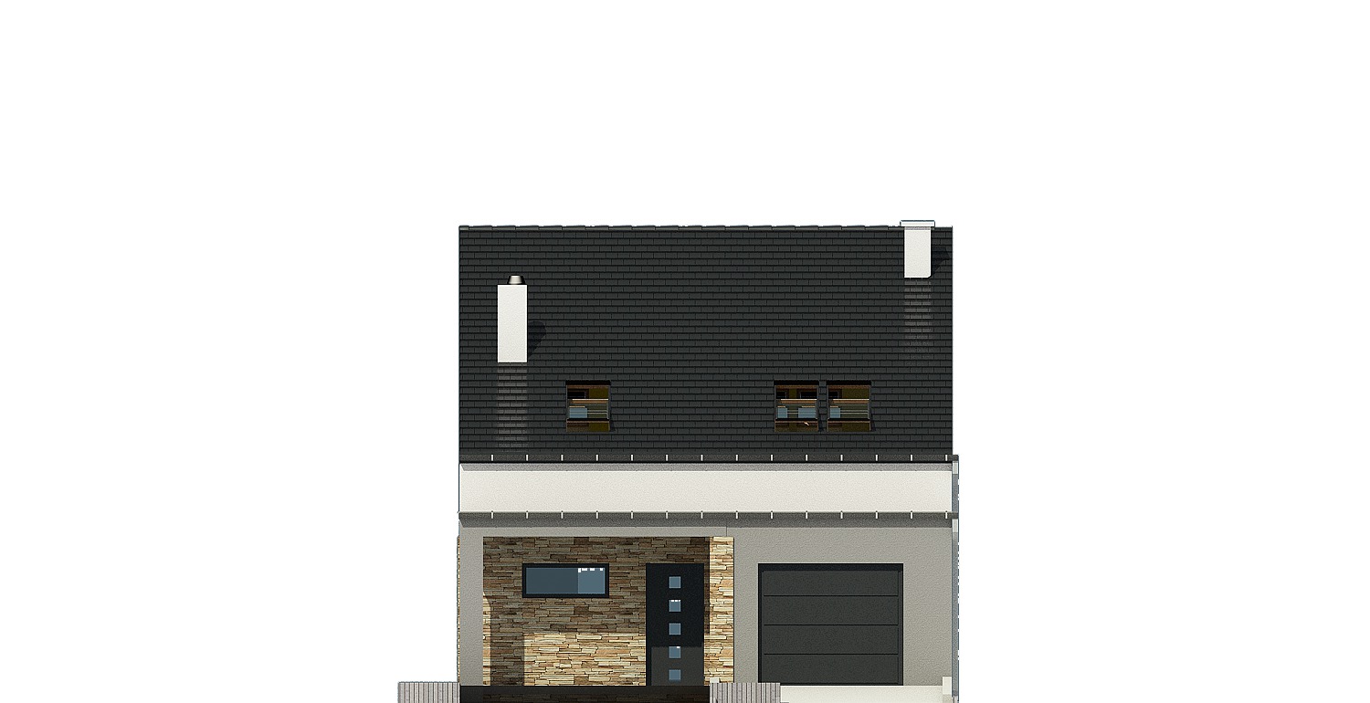 Mazurek II z garażem 1-st. [A] (odbicie lustrzane) - miniatura 2