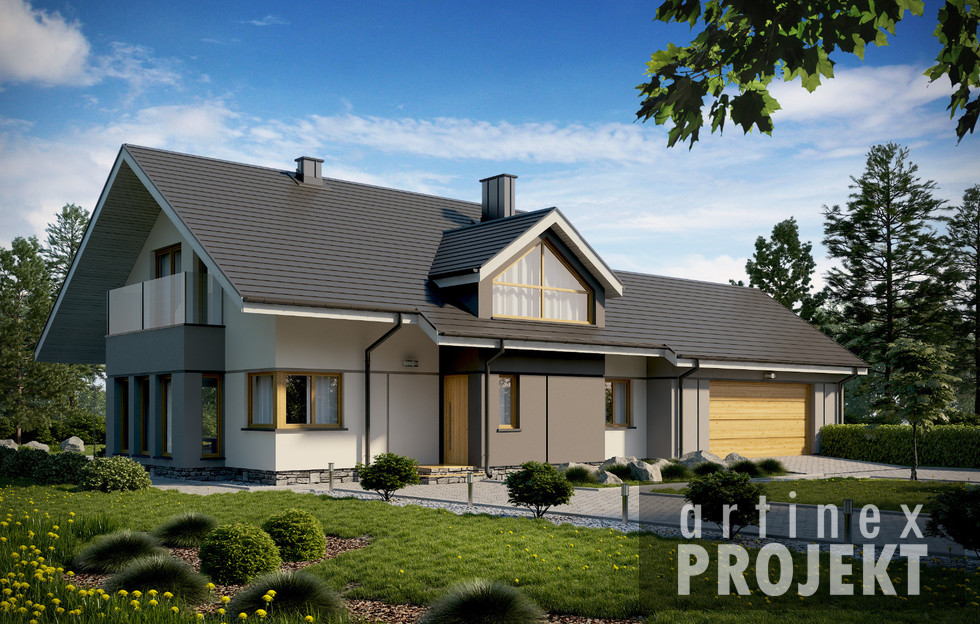 budowa domu- D34A (odbicie lustrzane)- New-House
