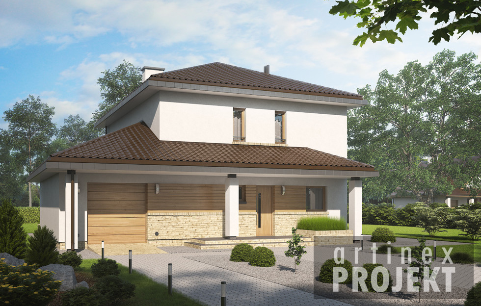 budowa domu - D156C (odbicie lustrzane) - New-House