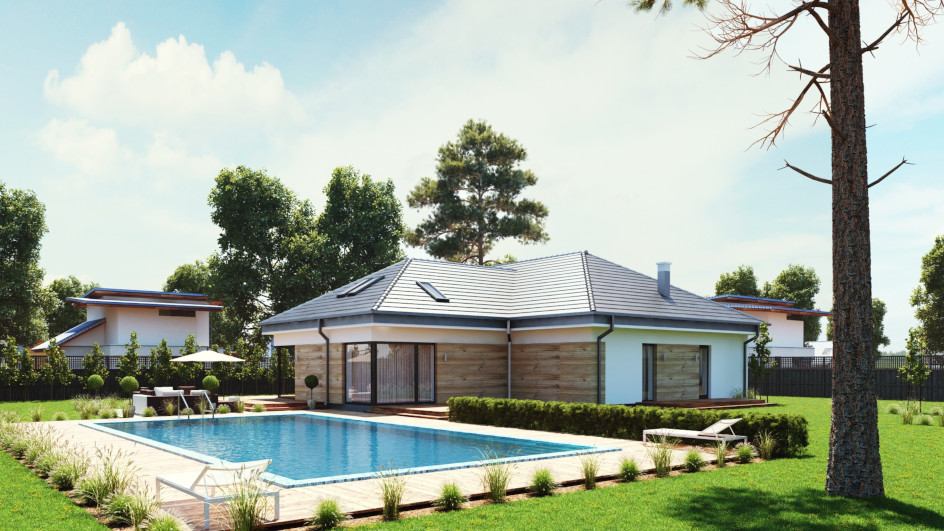 Budowa domu uA35 (odbicie lustrzane) z New-House