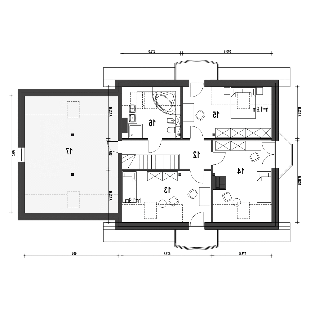 Dom Dla Ciebie 1 w3 z garażem 2-st. [A1] (odbicie lustrzane) - miniatura 9
