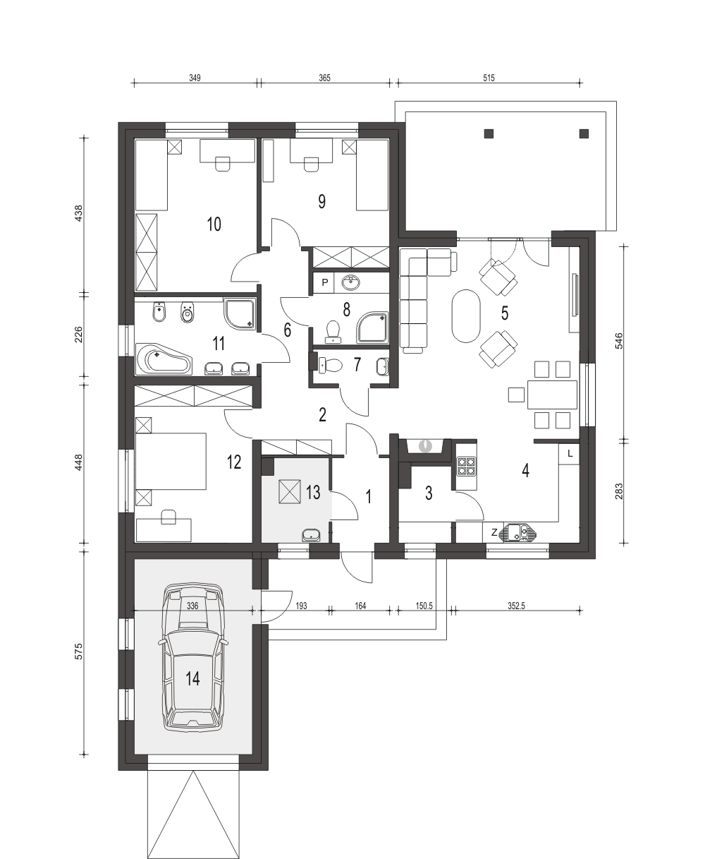 Nasturcja z garażem 1-st. [A] - miniatura 9