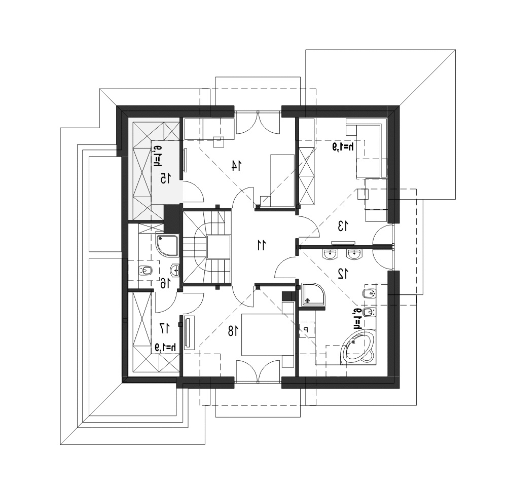 Diana z garażem 1-st. [A] (odbicie lustrzane) - miniatura 10