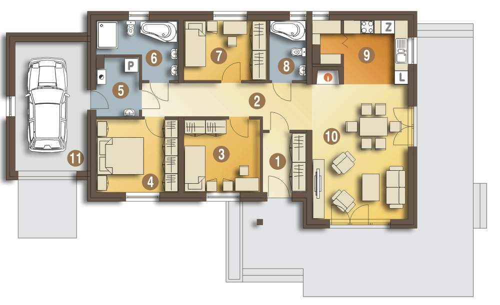 Dawid z garażem 1-st. [A] (odbicie lustrzane) - miniatura 8