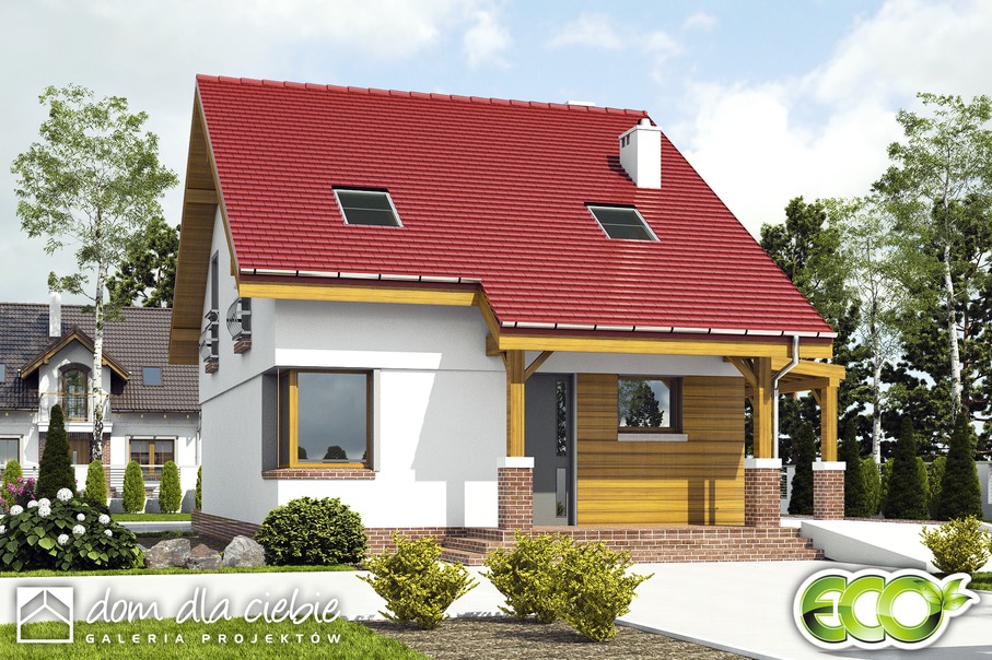 budowa domu Agat II z wiatą [A] - New-House