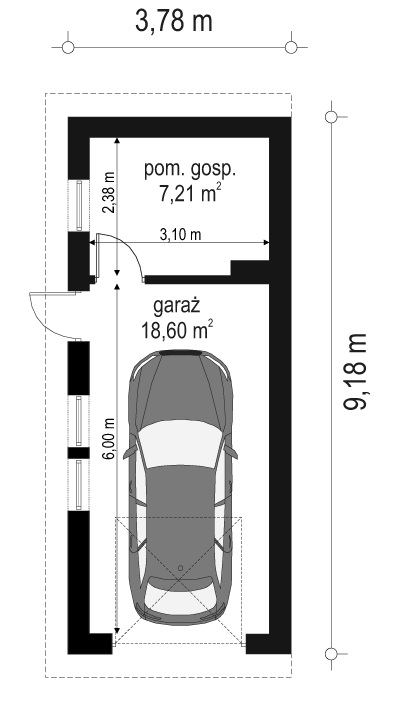 Garaż BG03 (odbicie lustrzane) - miniatura 7