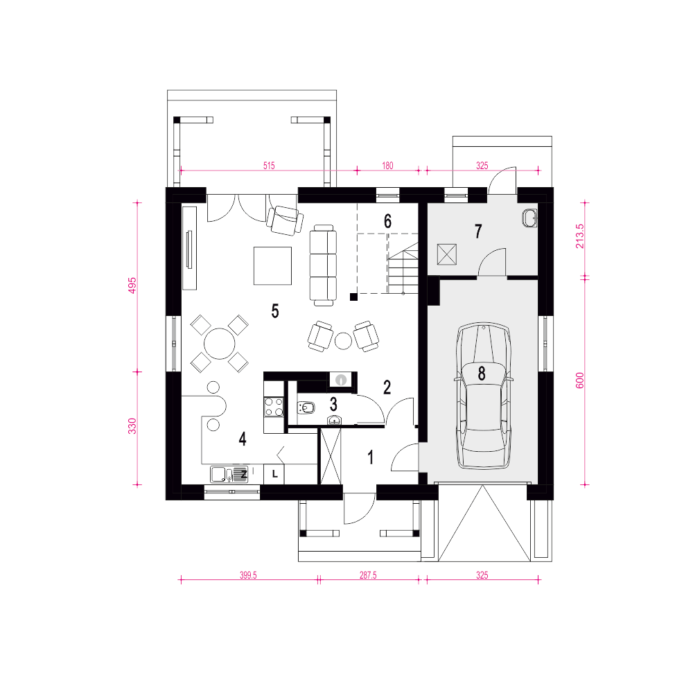 Iga styl z garażem 1-st. [A] - miniatura 8