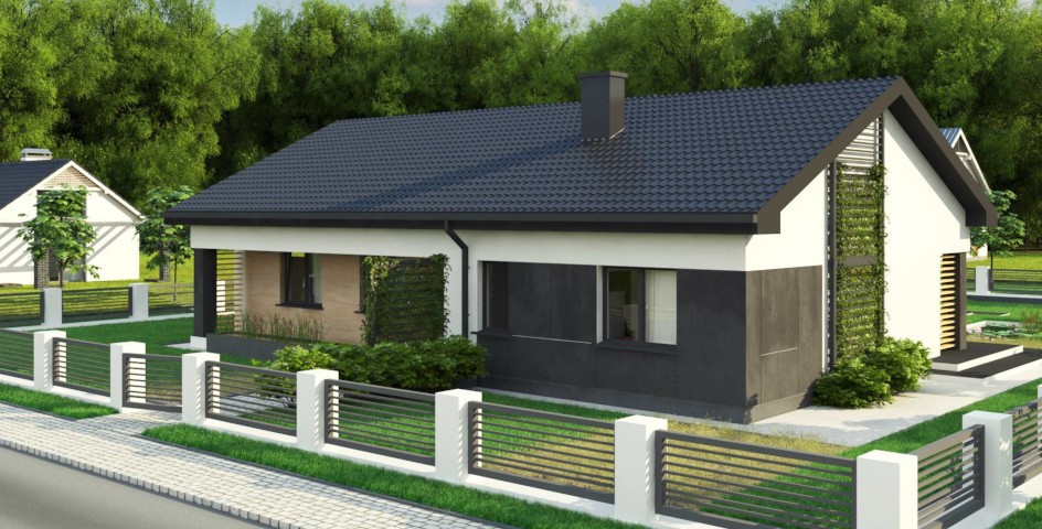 budowa domu Z349 (odbicie lustrzane) - New-House