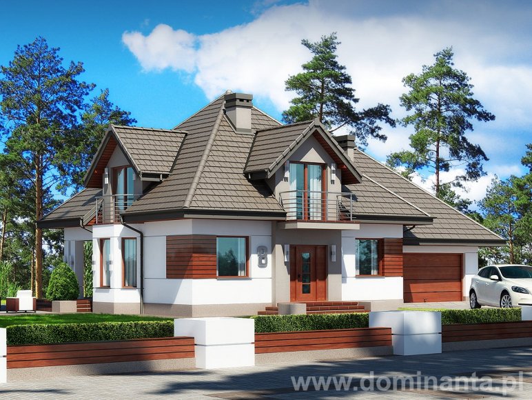 budowa domu ŚNIEŻKA N 2G (opcja 5 pokoi) (odbicie lustrzane) - New-House