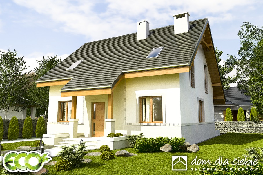 budowa domu Gajówka bez garażu [B] (odbicie lustrzane) - New-House