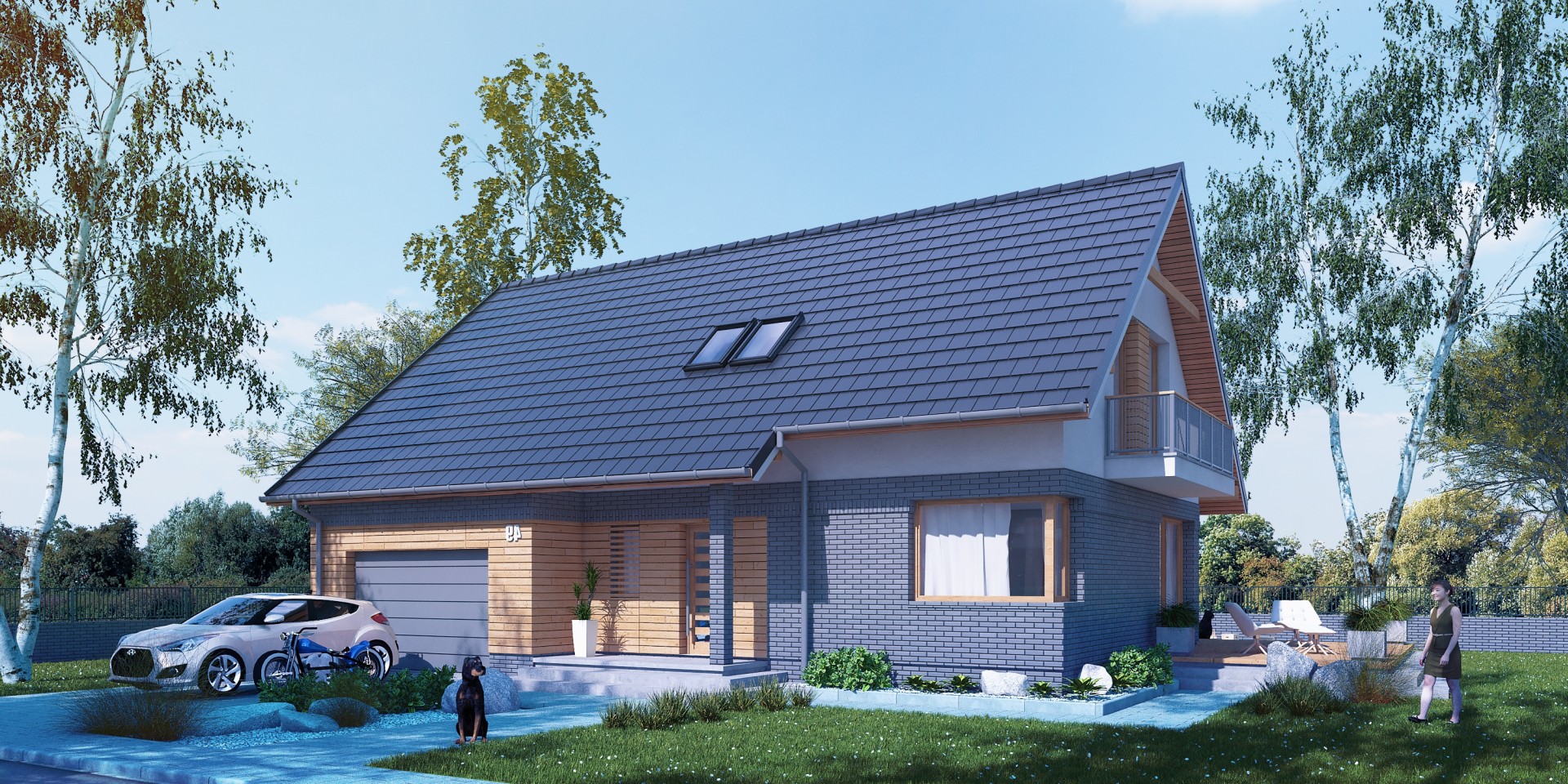 budowa domu Acceptus II G1 (Odbicie lustrzane) - New-House
