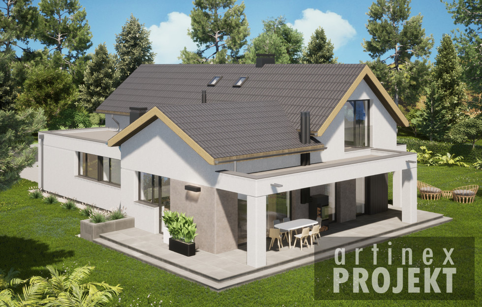 budowa domu - D320 (odbicie lustrzane) - New-House